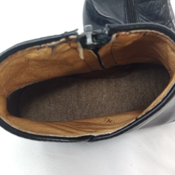 Vintage Santana Canada Womens Boots Size 7 Leather Booties Low Heel Black - Picture 7 of 11